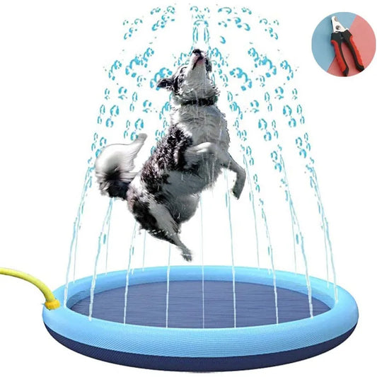 Dog Sprinkler Pad – Summer Cooling Splash Mat for Dogs & Kids | Outdoor Fountain Play Pool for Hot Weather Fun