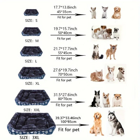Soft Pet Bed Mat – Cozy Sofa Cushion for Dogs & Cats | Washable Kennel Pad for Small, Medium & Large Pets