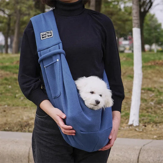Comfortable Pet Sling Carrier – Crossbody Dog & Cat Shoulder Bag for Travel | Hands-Free & Portable